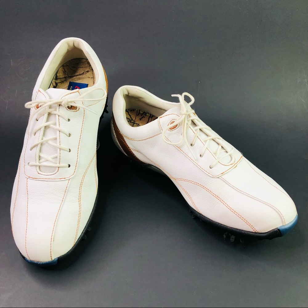 FootJoy LoPro Collection White Golf Shoes Spikes Size 6.5 M sportswear